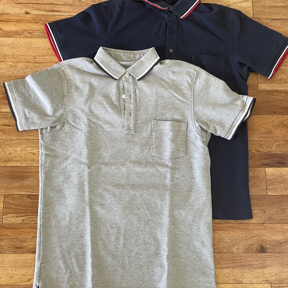 Uniqlo Gray and Navy Polo Shirts